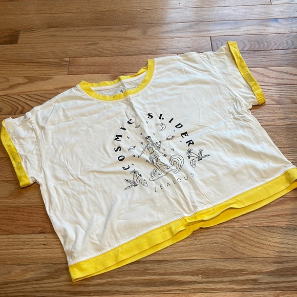 Zealous Cosmic Slider Organic cotton Surf crop Tee ringer - Picture 7 of 13